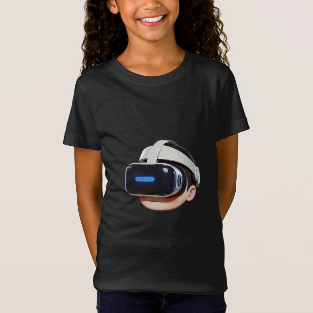 VR Headset Grafisk T-shirt – Virtuell Verklighet (Framsida)