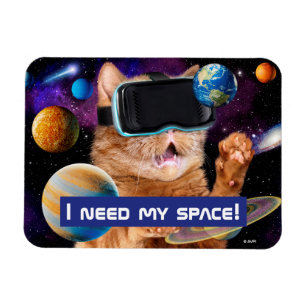 VR Kat i rymden Magnet