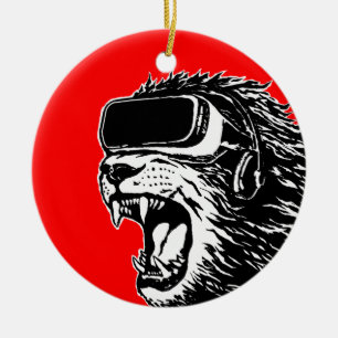 VR Lejonare Julgransprydnad Keramik