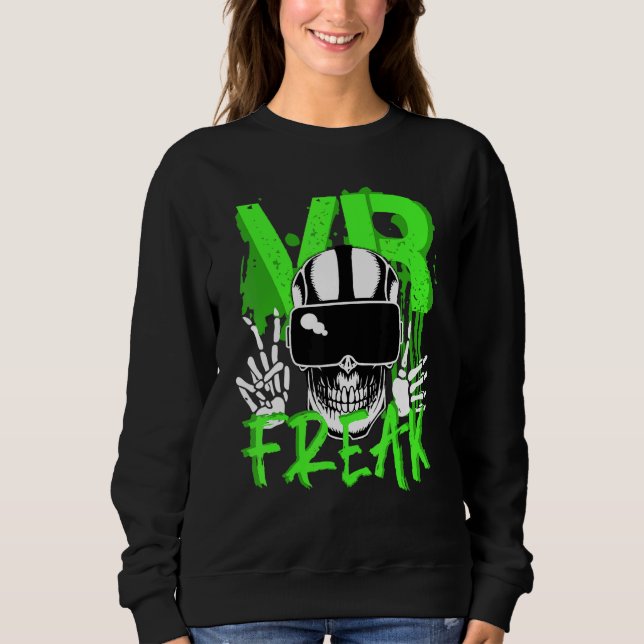 Vr Player Virtuell Reality Freak Gamer T Shirt (Framsida)