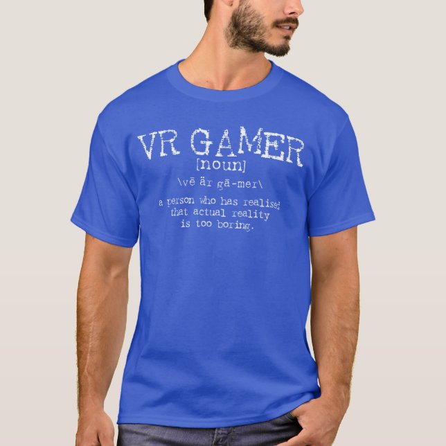 VR-spelare Definition Rolfig Virtuell Verklighet G T Shirt (Framsida)
