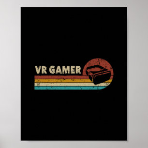 Vr-spelare Retro TV-spel För Pojkar Män Roligt Ret Poster