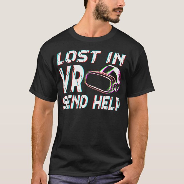 Vr Spelare Vr Spelare Virtual Reality Vr Spel Vide T Shirt (Framsida)