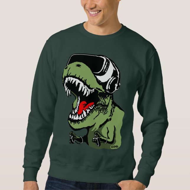 VR T-rex Långärmad Tröja (Framsida)