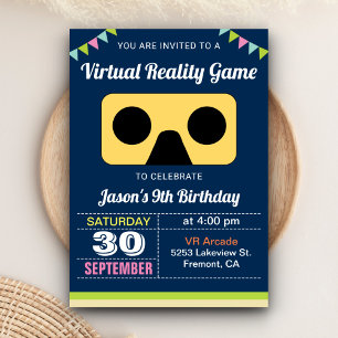 VR Virtual Reality Barnkalasinbjudan Inbjudningar