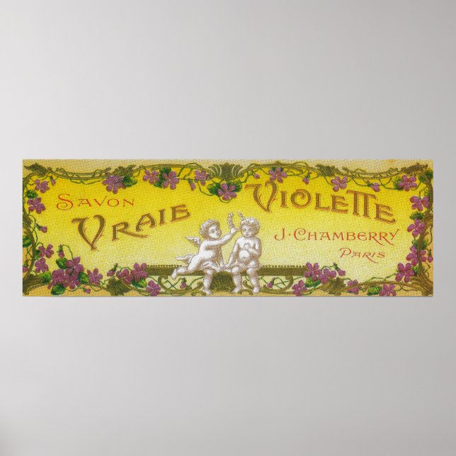 Vraie Violette Soap LabelParis, Frankrike Poster (Framsidan)