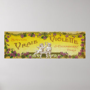 Vraie Violette tvål LabelParis, frankrike Poster