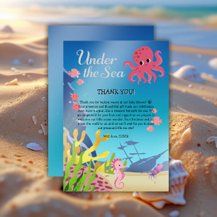 Vrak under Sea Baby Shower Tack Kort