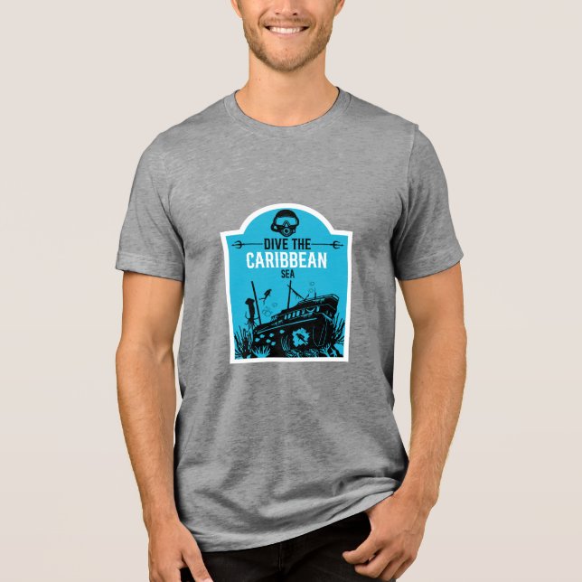 Vrakdykning Karibien  T Shirt (Framsida)