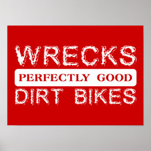 Vräker Perfekt Bra Dirtcyklar Motocross Affisch