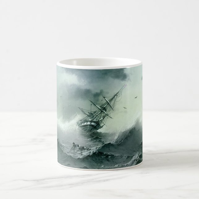 Vraket (av Ivan Aivazovsky) Kaffemugg (Center)