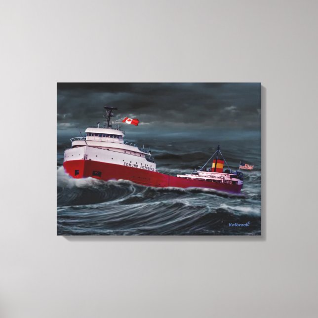 VRAKET EFTER EDMUND FITZGERALD CANVASTRYCK (Framsida)