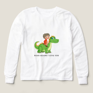 Vrål Betyder Jag Älskar Dig Söt Dinosaurie Barn T- T Shirt