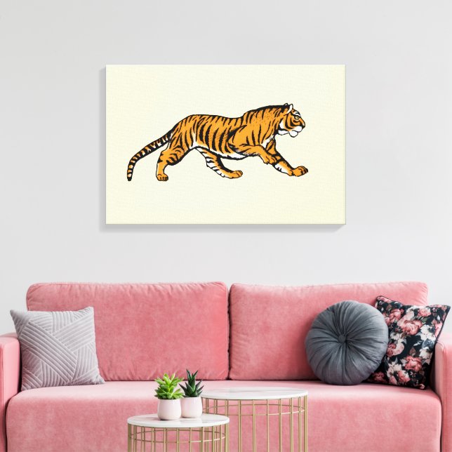 Vrål! Jag är en tiger!  Canvastryck (Insitu (Vardagsrum))