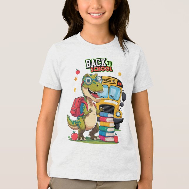 Vrål-Redo för skolan – Dino-utgåvan T Shirt (Framsida)