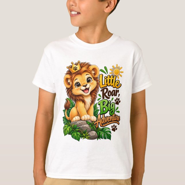 Vråla in i stora äventyr Lejon T Shirt (Framsida)