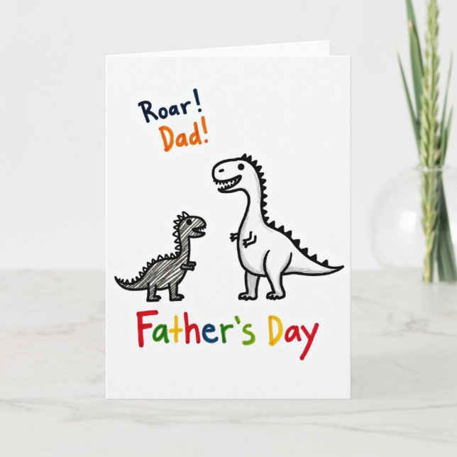 Vråla Pappa Rolig Alligator Kort (Framsida)