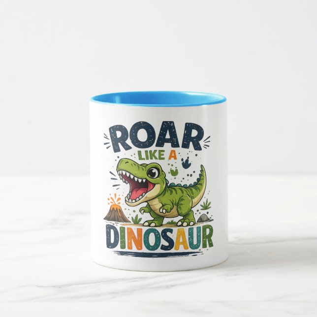 Vråla som en dinosaurie-mugg mugg (Center)