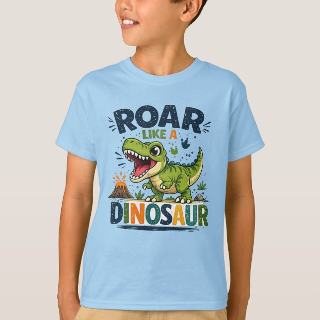 Vråla som en dinosaurie t shirt (Framsida)