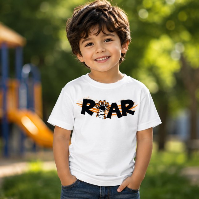 Vråla Tiger – Modig Vild Djur T Shirt (Skapare uppladdad)