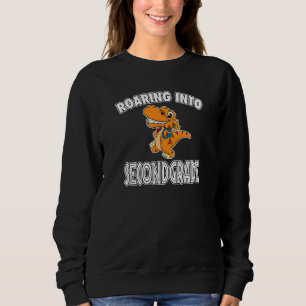Vrålande in i andra klass Rex Dinosaur tillbaka ti T Shirt