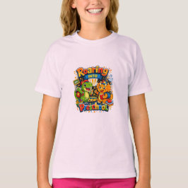Vrålande in i förskolan Dinosaurie Tillbaka till s T Shirt