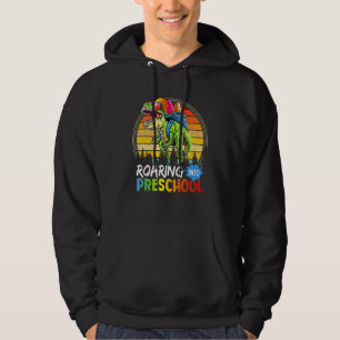 Vrålande in i förskolan Dinosaurielärare Pre K til Hoodie