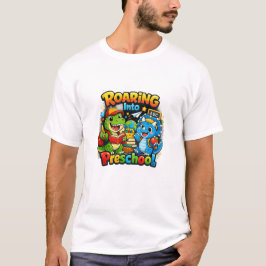 Vrålande in i förskolan – Söt dinosaurie tillbaka T Shirt