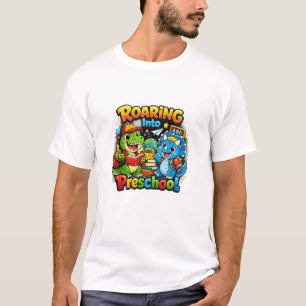 Vrålande in i förskolan – Söt dinosaurie tillbaka T Shirt