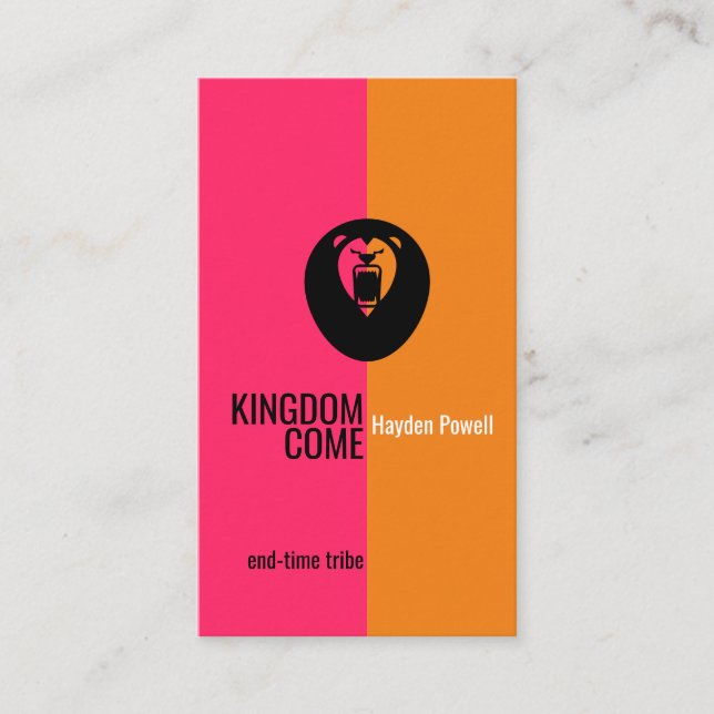 Vrålande Lejon Visitkort (Framsida)