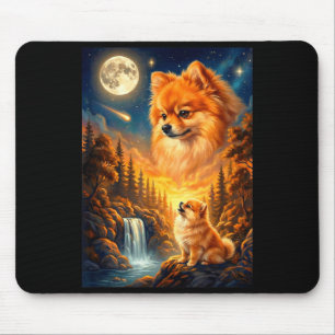 Vrålande mot månen meme djur hund pomeranian musmatta