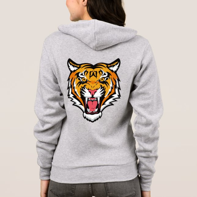 Vrålande Tiger Huvud-25818 T Shirt (Baksida)