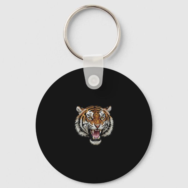 Vrålande Tiger Nyckelring (Framsida)