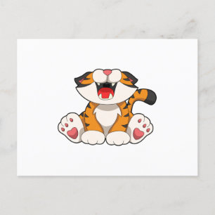 Vrålande tiger vykort