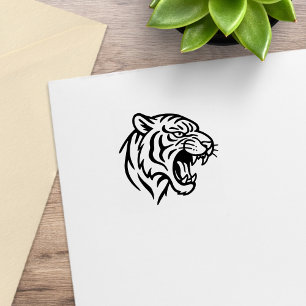 Vrålande tigerprofil 1x1 stämpel
