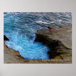 Vrålande våg Ocean Virvelpool Hav Klippor Poster
