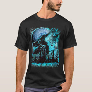 Vrålande vargmånens tallskogs konst t shirt