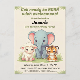 Vrålande Zoo Födelsedagskort Vykort