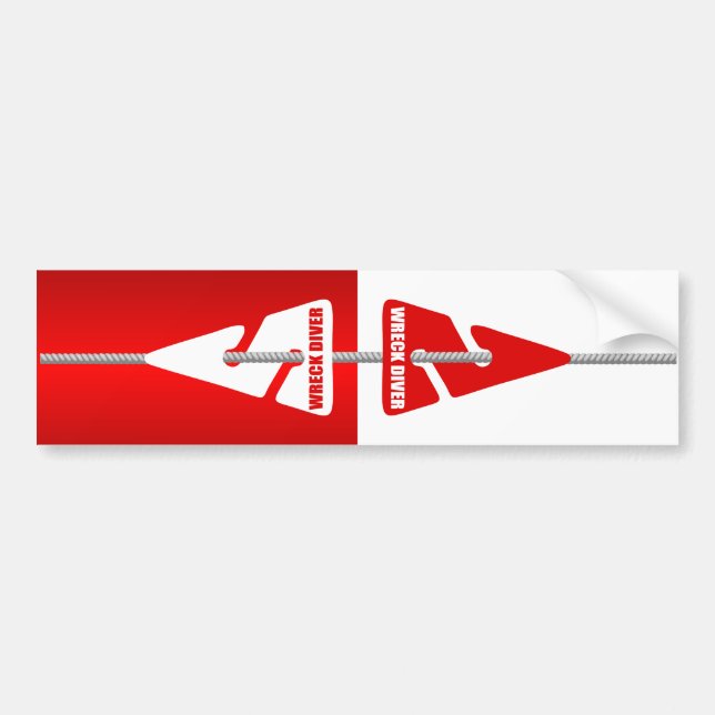 Vreck dykning (linjemärken) bildekal (Framsidan)