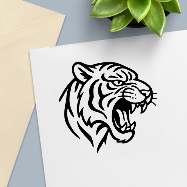 Vred Tigergnathugg Självfärgande Stämpel (Skapare uppladdad)
