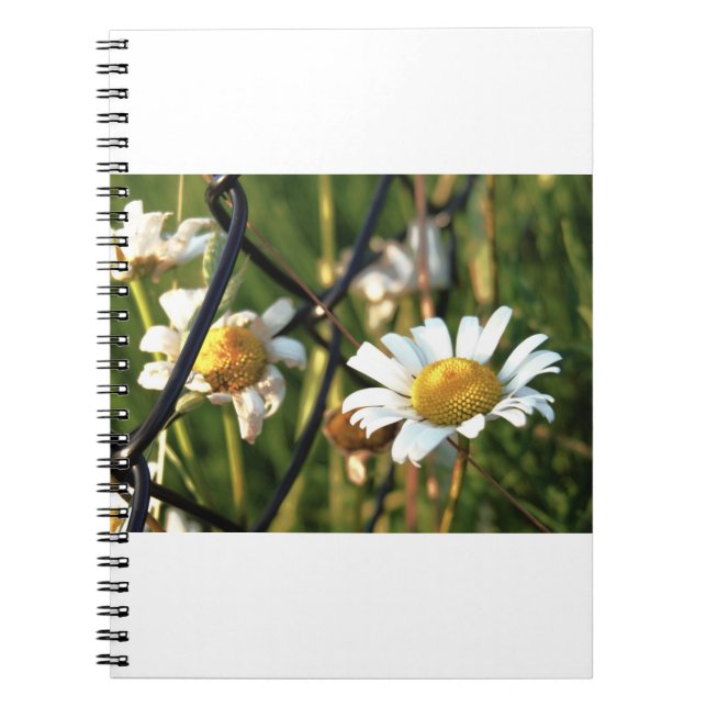 Vrede achter het hek. In bloemen illustratief. Anteckningsbok (Framsidan)
