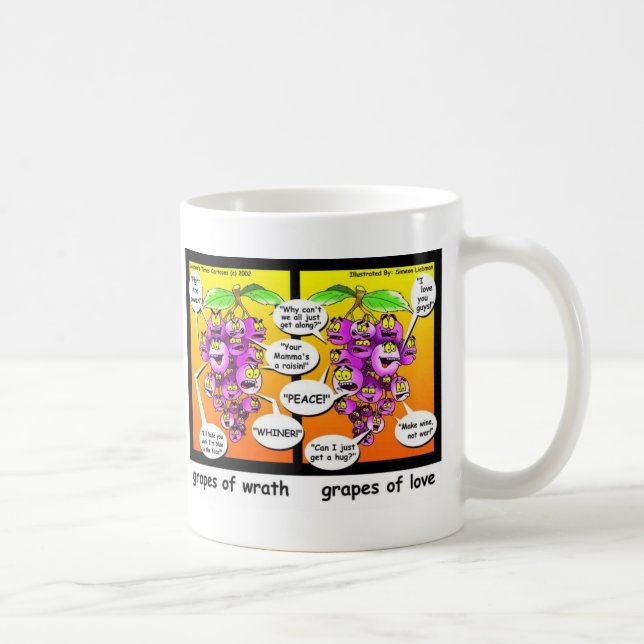 Vredens druvor, kärlek & krig Roliga presenter & t Kaffemugg (Höger)
