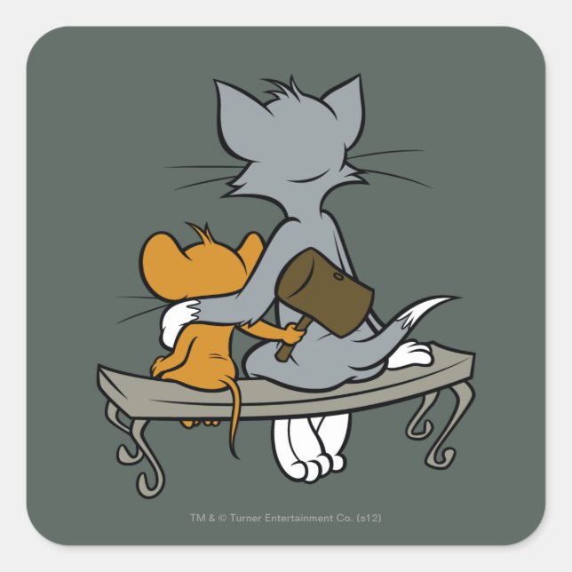 Vrid Fyrkantigt Klistermärke (Framsida)