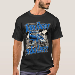 Vrid Höger till Go Lämnat! - Blue - Wingless Rac T Shirt