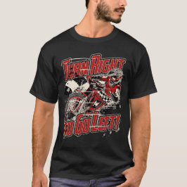 Vrid Höger till Go Lämnat! - Red - Speedway Bike T Shirt
