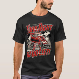 Vrid Höger till Go Lämnat! - Röd - Wingless Racer T Shirt