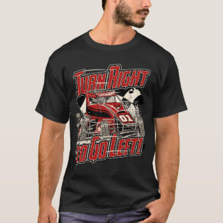 Vrid Höger till Go Lämnat! - Röd - Wingless Racer T Shirt