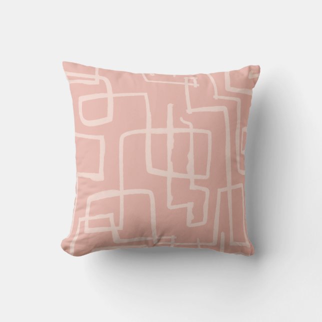 Vrid och vrid Pastel Rosa Dekorativ kudde (Framsida)