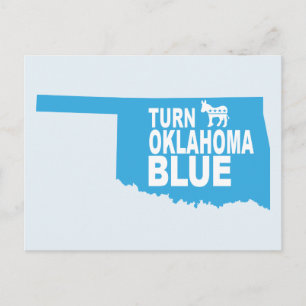 Vrid Oklahoma Blue vycard Röststatsdemokrat Vykort