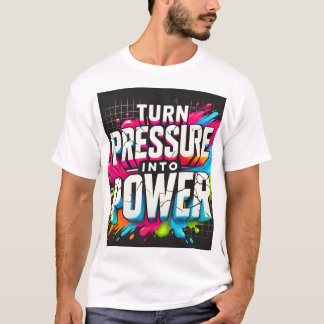 **"Vrid trycket till strömmen" Motiverande Stänk A T Shirt